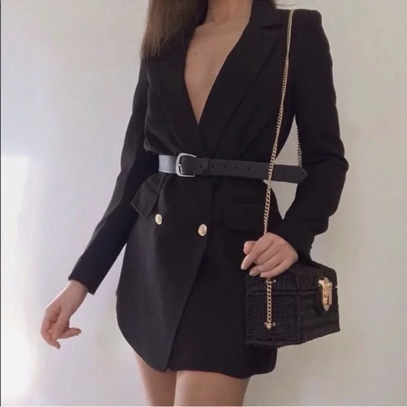 Calvin Klein Black Blazer Dress - 2 - Picture 2 of 7